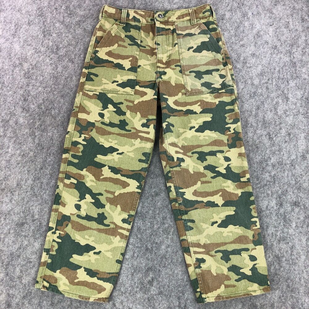 We The Free Camouflage Flare & Wide Leg Jeans